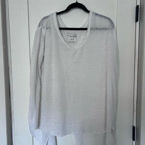 We The Free Off-White V-Neck Tee